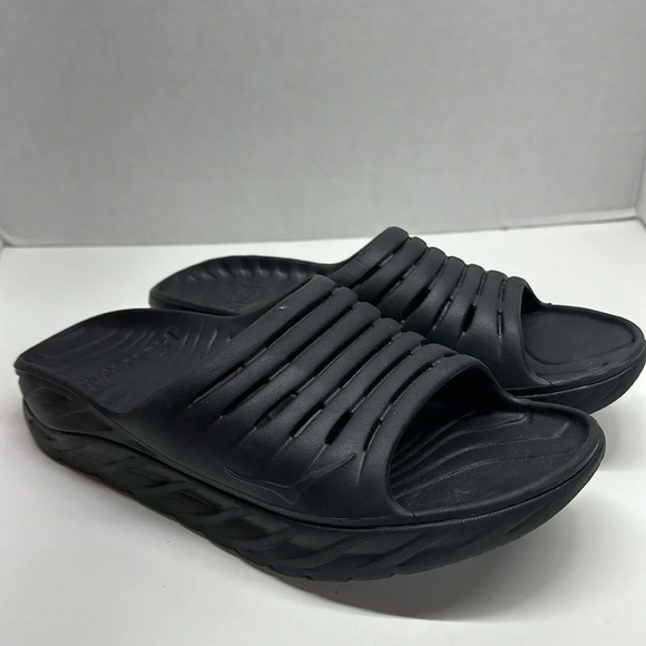 Hoka Other - Hoka One One Ora Recovery Waterproof Slides Shoes Rubber Black NEW Mens US 10